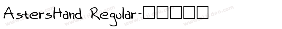 AstersHand Regular字体转换